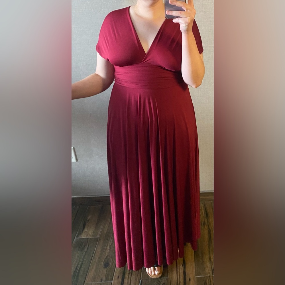 Elegant Red Maxi Dress - WEAR 72 WAYS!